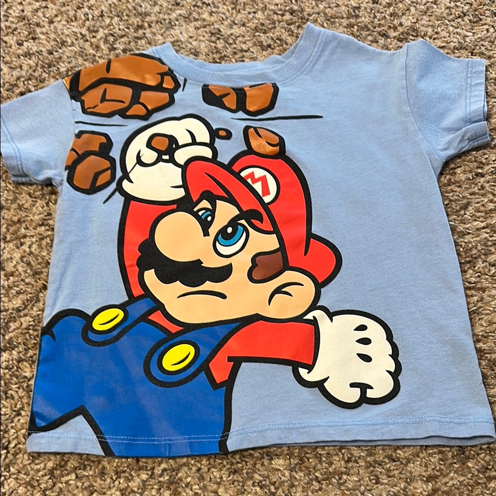 Blue Mario Graphic T-Shirt - 3T